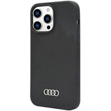 Audi Silicone Case iPhone 14 Pro Max 6.7" black/black hardcase AU-LSRIP14PM-Q3/D1-BK