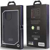 Audi Silicone Case iPhone 14 Pro Max 6.7" black/black hardcase AU-LSRIP14PM-Q3/D1-BK