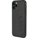 Audi syntetisk læder iPhone 11 Pro 5.8" sort/sort hardcase AU-TPUPPCIP11-TT/D1-BK