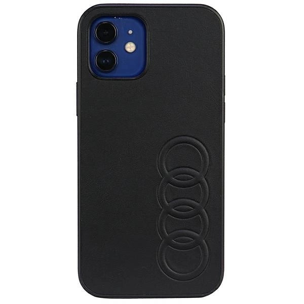 Audi Syntetisk Læder iPhone 12/12 Pro 6.1" sort/sort hardcase AU-TPUPCIP12P-TT/D1-BK