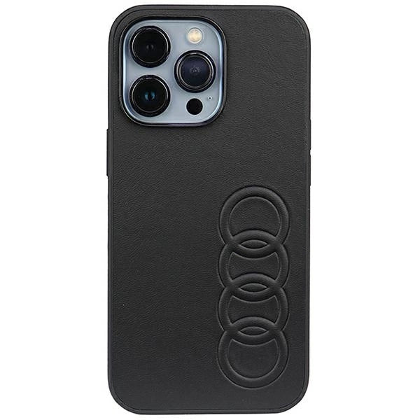 Audi syntetisk læder iPhone 13 Pro / 13 6.1" sort/sort hardcase AU-TPUPCIP13P-TT/D1-BK