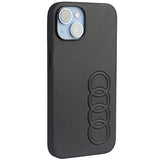 Audi syntetisk læder iPhone 14 6.1" sort/sort hardcase AU-TPUPPCIP14-TT/D1-BK
