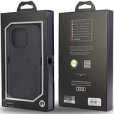 Audi Syntetisk Læder iPhone 14 Pro 6.1" sort/sort hardcase AU-TPUPPCIP14P-TT/D1-BK