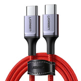 Grøn US294 USB-C - USB-C 3A 480Mb/s kabel 1m - rød