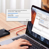 Grøn US294 USB-C - USB-C 3A 480Mb/s kabel 1m - rød