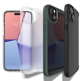 Spigen Crystal Hybrid iPhone 15 Plus Case - Helt sort