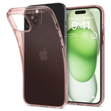 Spigen Crystal Flex iPhone 15 Plus Case - Pink/gennemsigtigt