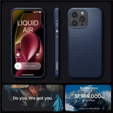 Spigen Liquid Air Case til iPhone 15 Pro Max - Blå