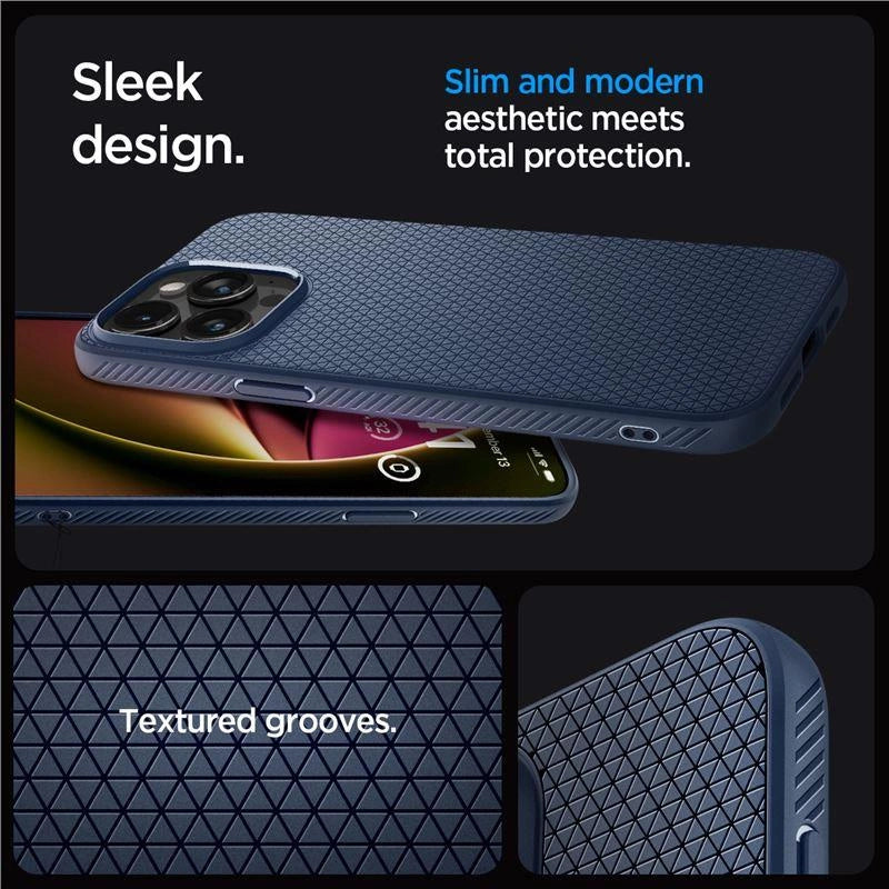 Spigen Liquid Air Case til iPhone 15 Pro Max - Blå