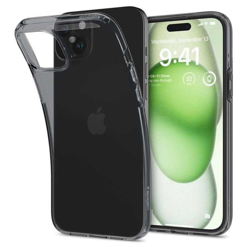 Spigen Crystal Flex iPhone 15 Plus Case - Grå-gennemsigtigt