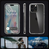 Spigen Crystal Hybrid iPhone 15 Pro Case - klar
