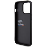 BMW læder Carbon-foder for iPhone 15 Pro Max - sort