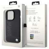 BMW læder Hot Stamp iPhone 15 Pro Max Case - sort