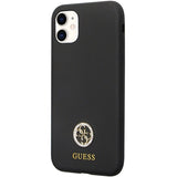Guess GUHCN614DGPK Case for iPhone 11 / Xr - Black Silicone Logo Strass 4G