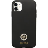 Guess GUHCN614DGPK Case for iPhone 11 / Xr - Black Silicone Logo Strass 4G