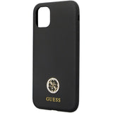 Guess GUHCN614DGPK Case for iPhone 11 / Xr - Black Silicone Logo Strass 4G