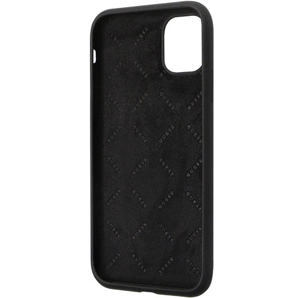 Guess GUHCN614DGPK Case for iPhone 11 / Xr - Black Silicone Logo Strass 4G