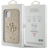 Guess GUHCN61HG4SGD case for iPhone 11 / Xr - gold Glitter Script Big 4G