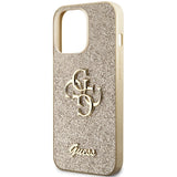 Guess GUHCP13LHG4SGD case for iPhone 13 Pro / 13 - gold Glitter Script Big 4G