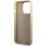 Guess GUHCP13LHG4SGD case for iPhone 13 Pro / 13 - gold Glitter Script Big 4G