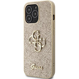 Guess GUHCP13XHG4SGD case for iPhone 13 Pro Max 6.7" - gold Glitter Script Big 4G