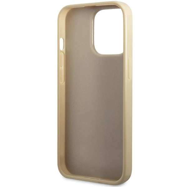 Guess GUHCP13XHG4SGD case for iPhone 13 Pro Max 6.7" - gold Glitter Script Big 4G