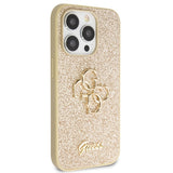 Guess GUHCP14LHG4SGD case for iPhone 14 Pro - gold Glitter Script Big 4G