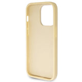 Guess GUHCP14LHG4SGD case for iPhone 14 Pro - gold Glitter Script Big 4G