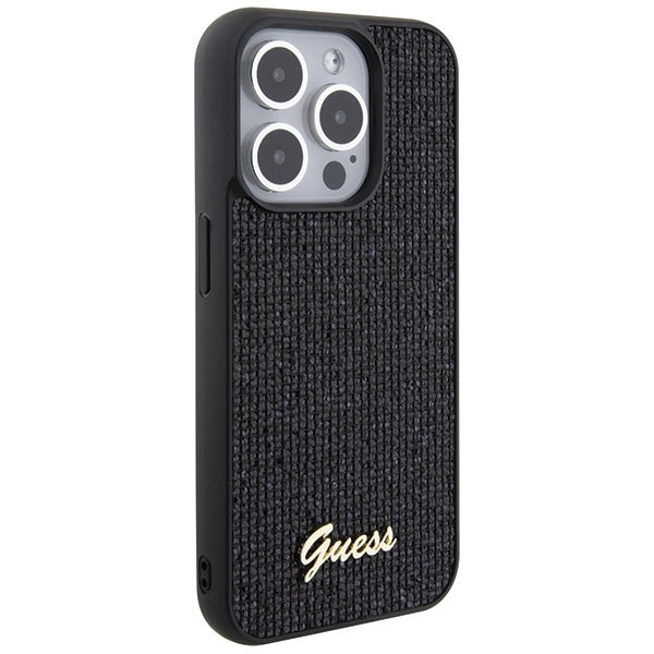 Guess Disco Metal Script case for iPhone 15 Pro - black
