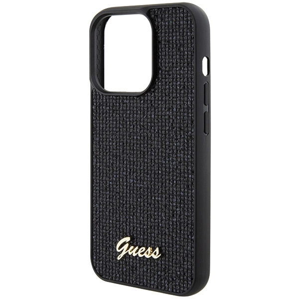Guess Disco Metal Script case for iPhone 15 Pro - black