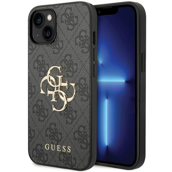 Gæt 4G Big Metal Logo iPhone 15 Case - Grå