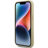 Guess Glitter Script Big 4G iPhone 15 Case - Gold