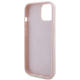 Guess Quilted Metal Logo Case til iPhone 15 - pink