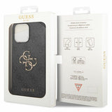 Guess 4G Big Metal Logo-hylster til iPhone 15 Pro Max - grå