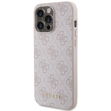 Guess 4G Metal Gold Logo case for iPhone 15 Pro Max - pink