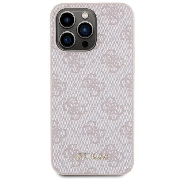 Guess 4G Metal Gold Logo case for iPhone 15 Pro Max - pink