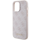 Guess 4G Metal Gold Logo case for iPhone 15 Pro Max - pink