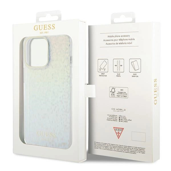 Guess IML Faceted Mirror Disco Iridescent Case til iPhone 15 Pro Max - flerfarvet