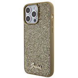 Guess Disco Metal Script case for iPhone 15 Pro Max - gold