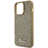 Guess Disco Metal Script case for iPhone 15 Pro Max - gold