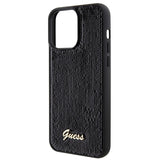 Guess Sequin Script Metallæske til iPhone 15 Pro Max - sort