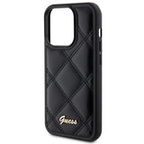 Guess Quilted Metal Logo case til iPhone 15 Pro Max - sort
