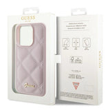 Guess Quilted Metal Logo Case til iPhone 15 Pro Max - pink