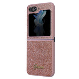 Guess Glitter Script case for Samsung Galaxy Z Flip 5 - pink