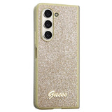 Guess Glitter Script case for Samsung Galaxy Z Fold 5 - gold