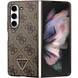 Guess læder 4G Triangle Strass case til Samsung Galaxy Z Fold 5 - brun