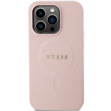 Guess GUHMP14XPSAHMCP-fodtæppe til iPhone 14 Pro Max - pink Saffiano MagSafe