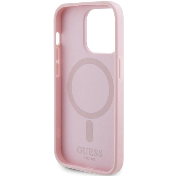 Guess GUHMP14XPSAHMCP-fodtæppe til iPhone 14 Pro Max - pink Saffiano MagSafe