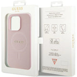 Guess GUHMP14XPSAHMCP-fodtæppe til iPhone 14 Pro Max - pink Saffiano MagSafe