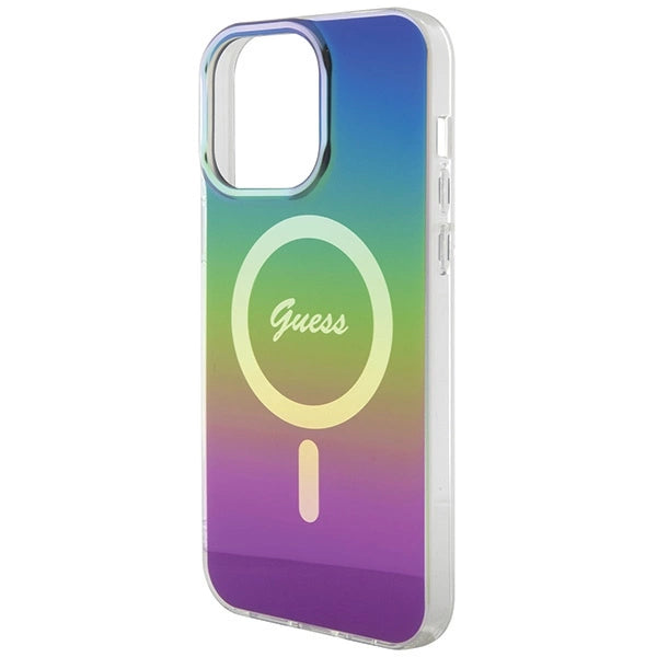 Guess IML Iridescent MagSafe case for iPhone 15 Pro - black
